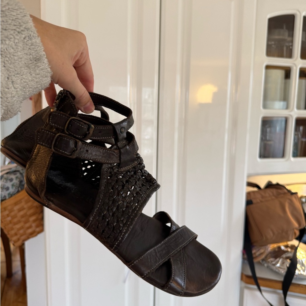 BedStu Brown Strappy Sandals
